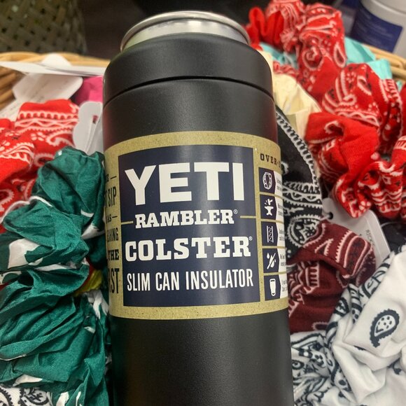 Yeti 12 oz Colster® Slim Can Cooler - Black - Picture 1 of 2